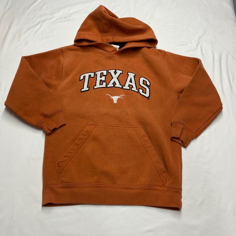 Genuine Stuff Texas Longhorns Youth Hoodie Burnt Orange Pullover S-8